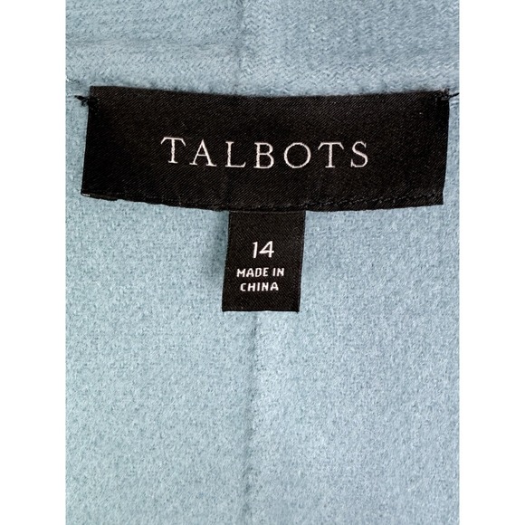 Talbots Womens Belted Double-Faced Wool Jacket Coat Teal Size 14 - Picture 6 of 9